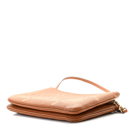 Louis Vuitton Empreinte Monogram Giant Double Zip Pochette Caramel 5 of 9