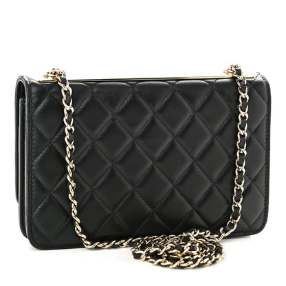 Chanel Lambskin Quilted Trendy CC Wallet On Chain WOC Black 4 of 13