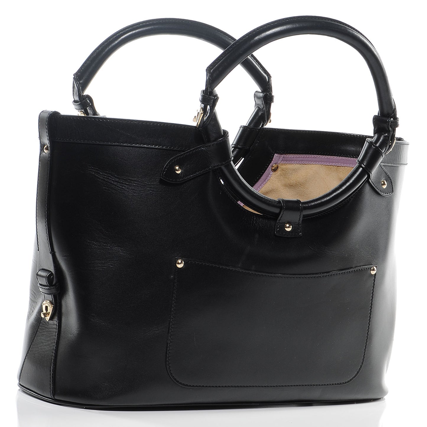 Leather Tahula Tote Black