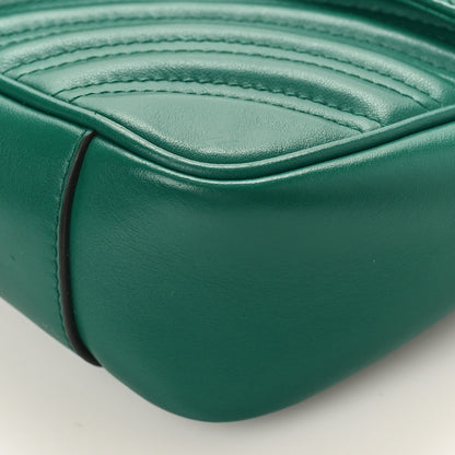 Gucci Calfskin Matelasse Small GG Marmont Shoulder Bag Emerald Green 10 of 13