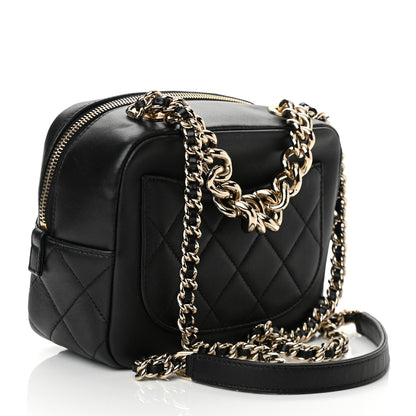 Chanel Lambskin Quilted Studded Quilted Vanity Case With Chain Black 3 of 10