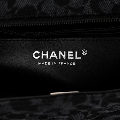 Chanel Printed Denim Quilted Flower Mini Rectangular Flap Black 6 of 11