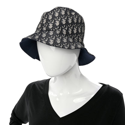 Christian Dior Oblique Reversible Teddy-D Brim Bucket Hat 58 Blue 10 of 15