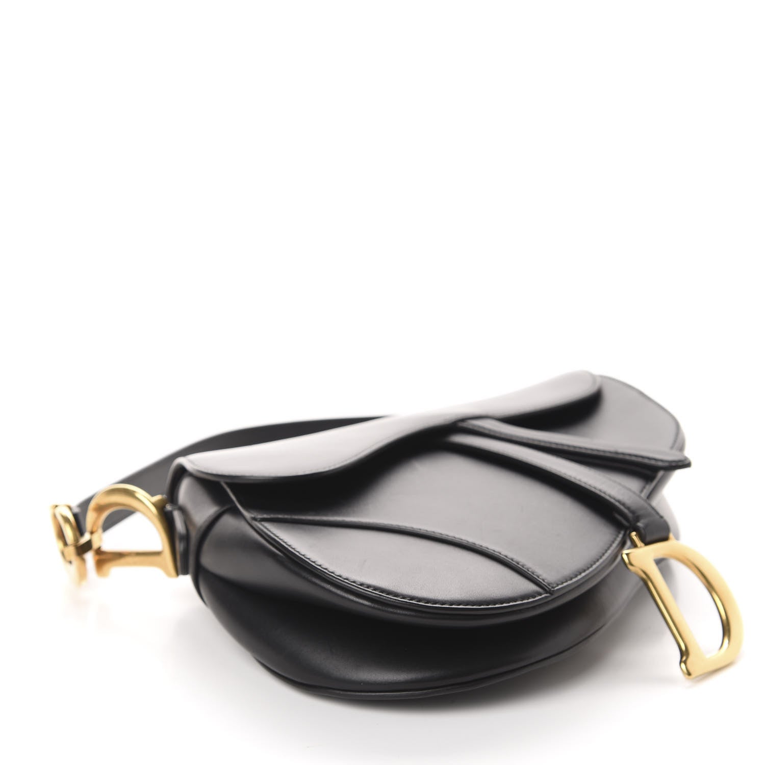 Christian Dior Calfskin Saddle Bag Black 4 of 11