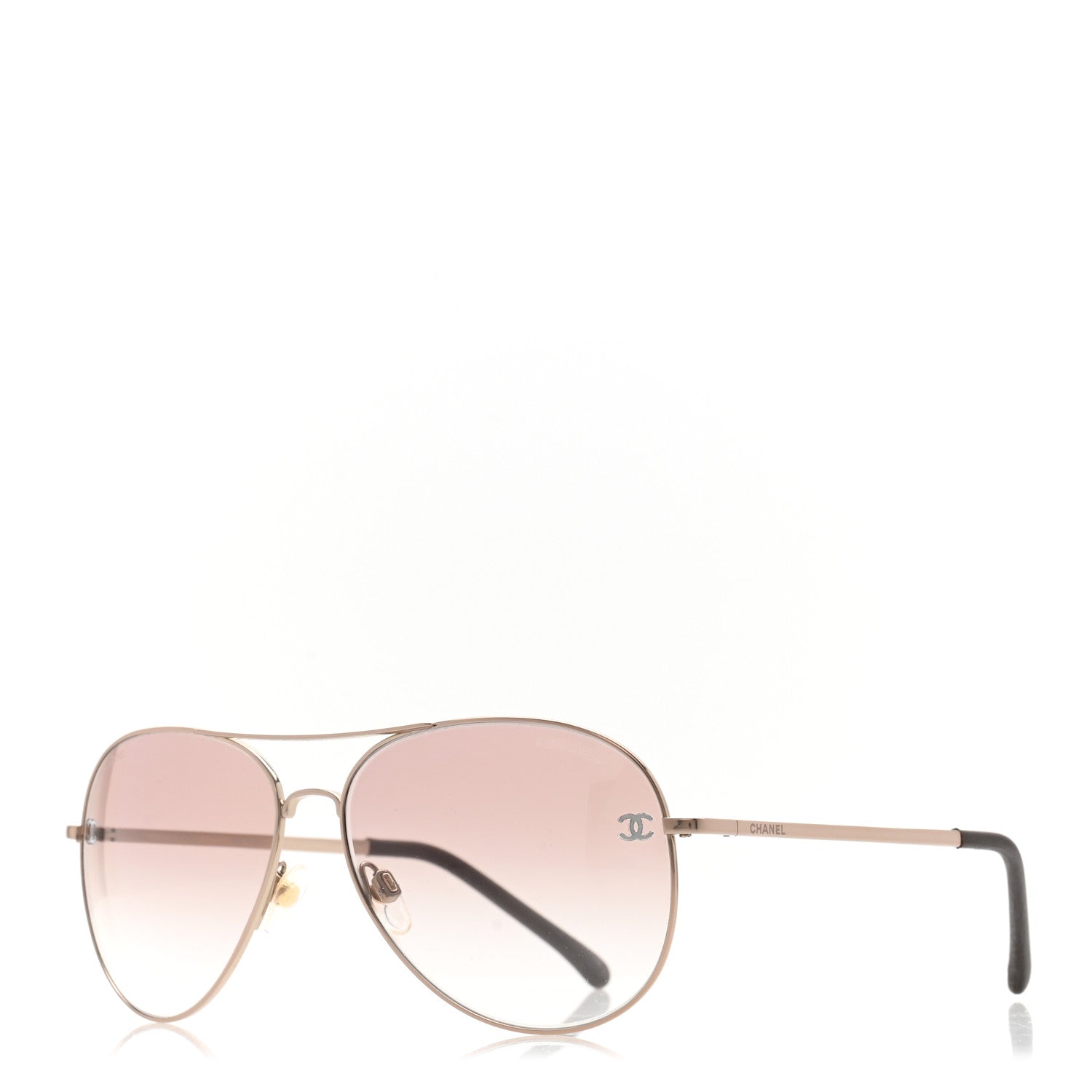 Chanel Aviator CC Sunglasses 4189-T-Q Silver 1 of 8