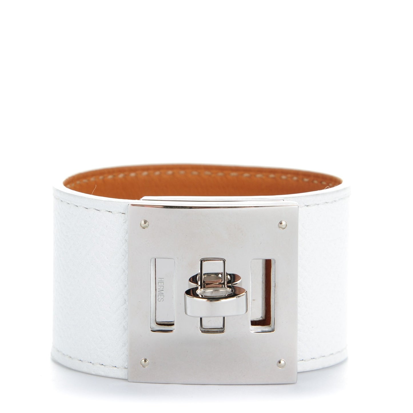 Epsom Kelly Dog Cuff White