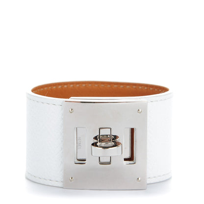 Hermes Epsom Kelly Dog Cuff White 1 of 6