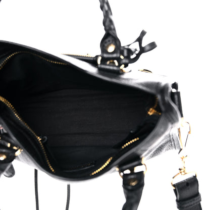Balenciaga Chevre Gold Metallic Edge Hardware Mini City Black 5 of 11