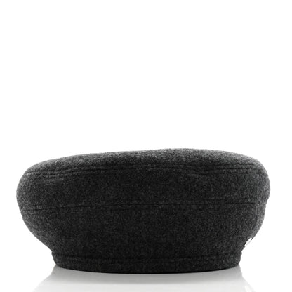 Hermes Wool Cashmere Saint Honore Clou De Selle Beret Black 5 of 8