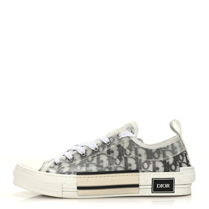 Christian Dior Technical Canvas Oblique Mens B23 Low Top Sneakers 43 White Black 1 of 7