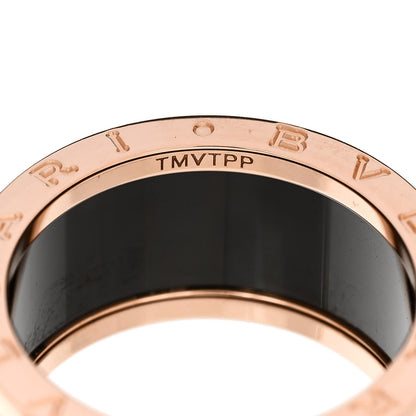 Bulgari 18K Rose Gold Black Ceramic B.Zero1 Four-Band Ring 60 9 5 of 6
