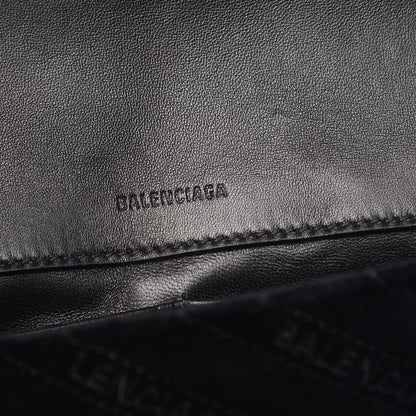 Balenciaga Velvet Logo Matelasse BB Chain Wallet Black 8 of 11