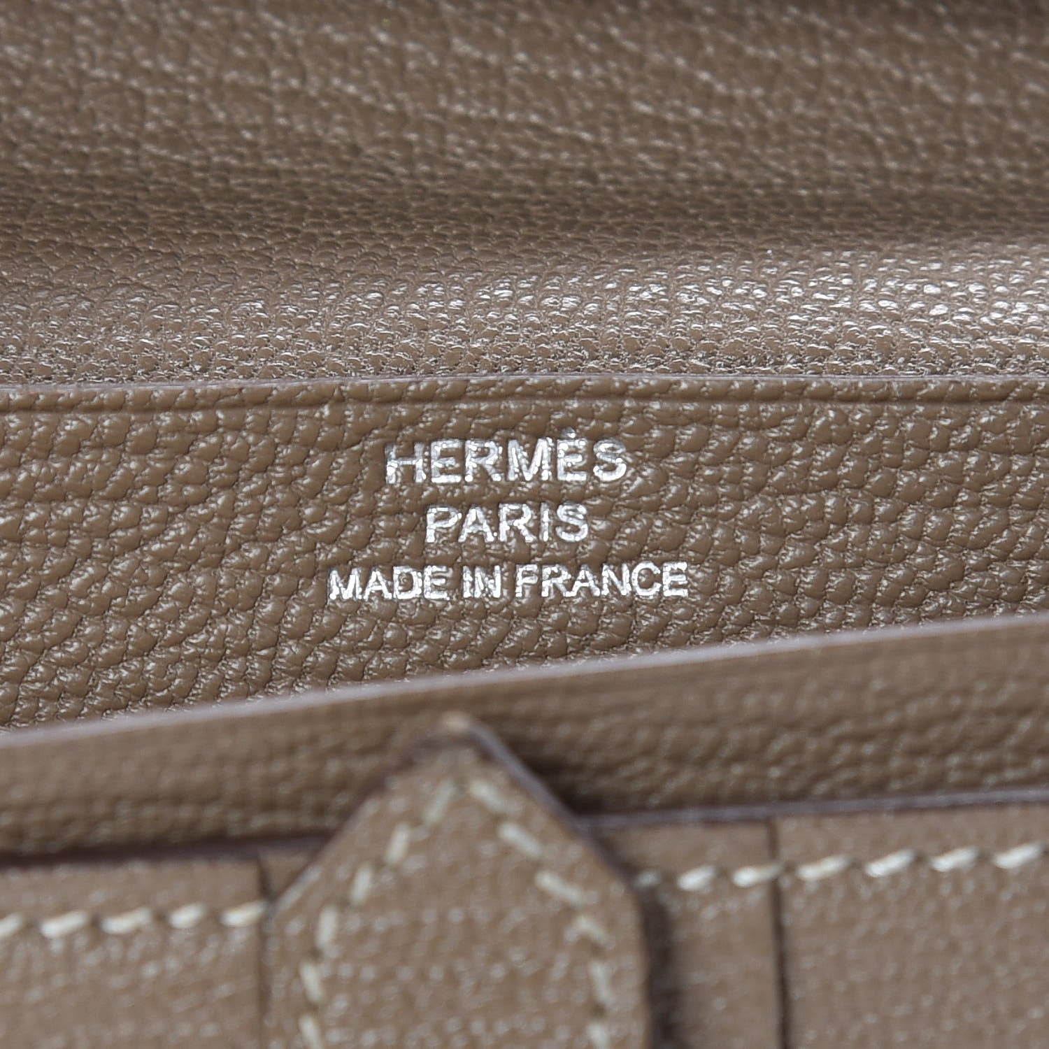 Hermes Chèvre Mysore Bearn Gusset Wallet Etoupe 6 of 12