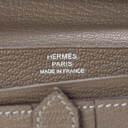 Hermes Chèvre Mysore Bearn Gusset Wallet Etoupe 6 of 12