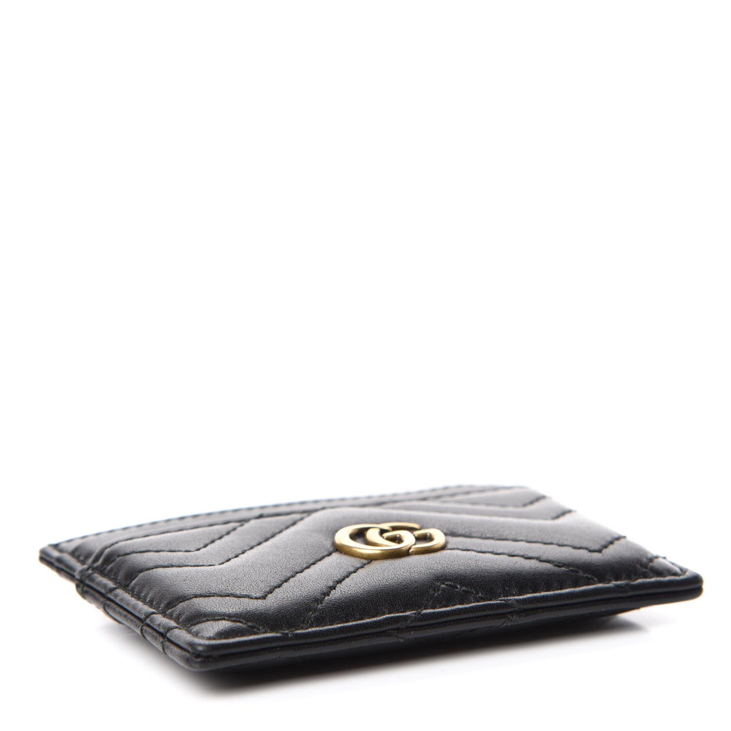 Gucci Calfskin Matelasse GG Marmont Card Holder Black 4 of 6