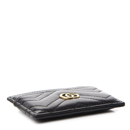 Gucci Calfskin Matelasse GG Marmont Card Holder Black 4 of 6