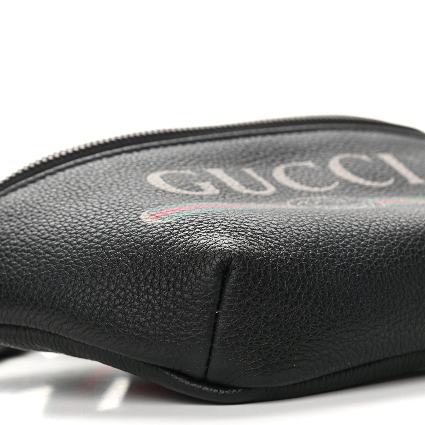Grained Calfskin Small Logo Belt Bag Black