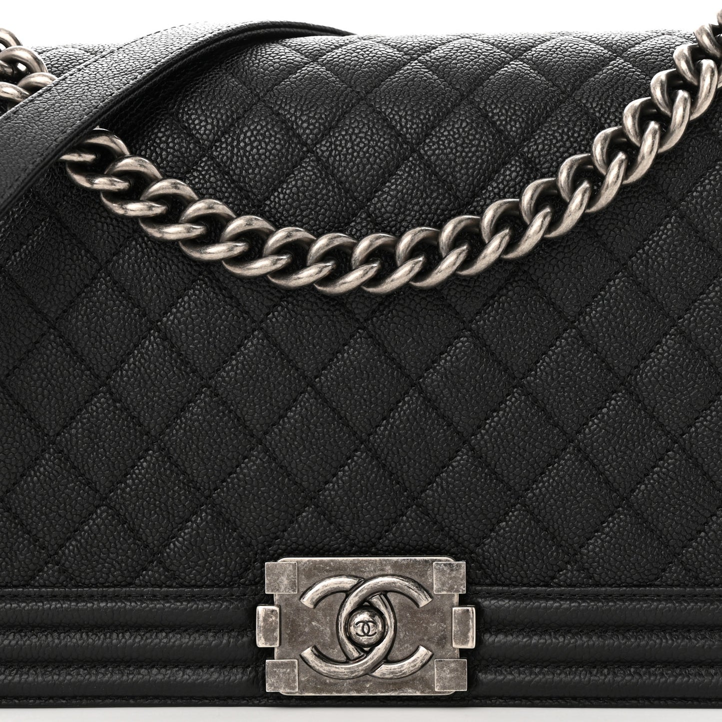 Caviar Quilted New Medium Boy Flap Black