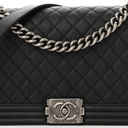 Chanel Caviar Quilted New Medium Boy Flap Black 8 of 11
