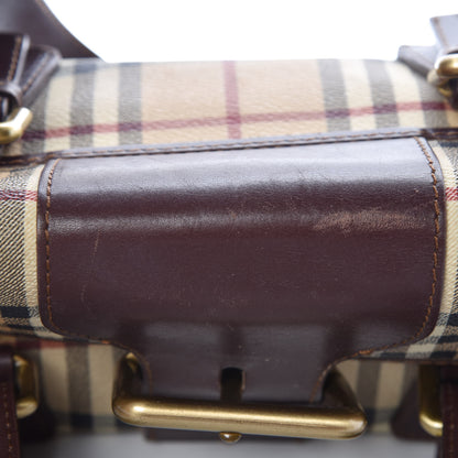 Burberry Haymarket Check Buckle Satchel 16 of 30
