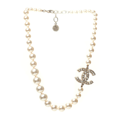Chanel Pearl CC 100th Anniversary Necklace Light Gold 3 of 7