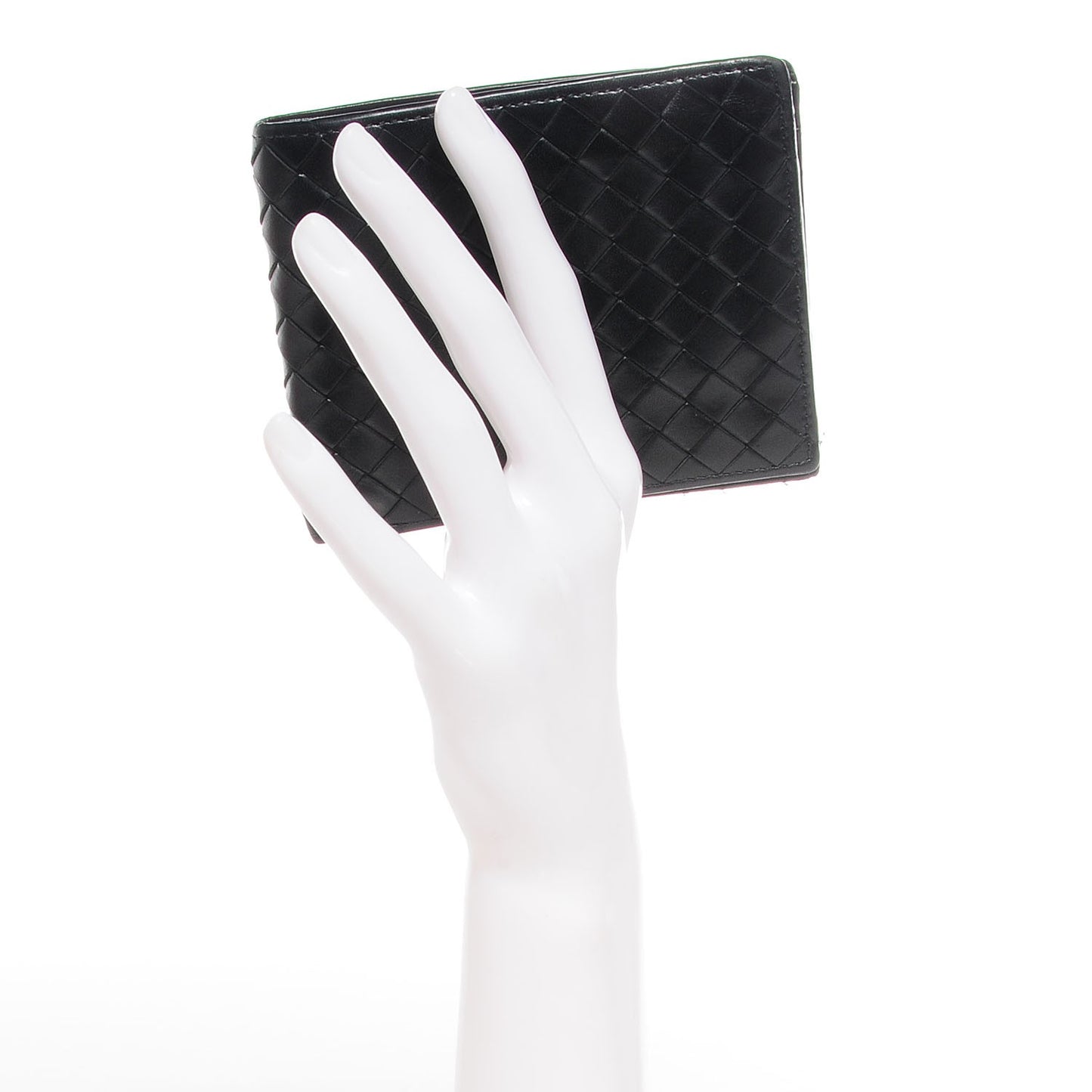 Intrecciato VN Mens Bi-Fold Wallet Nero Black