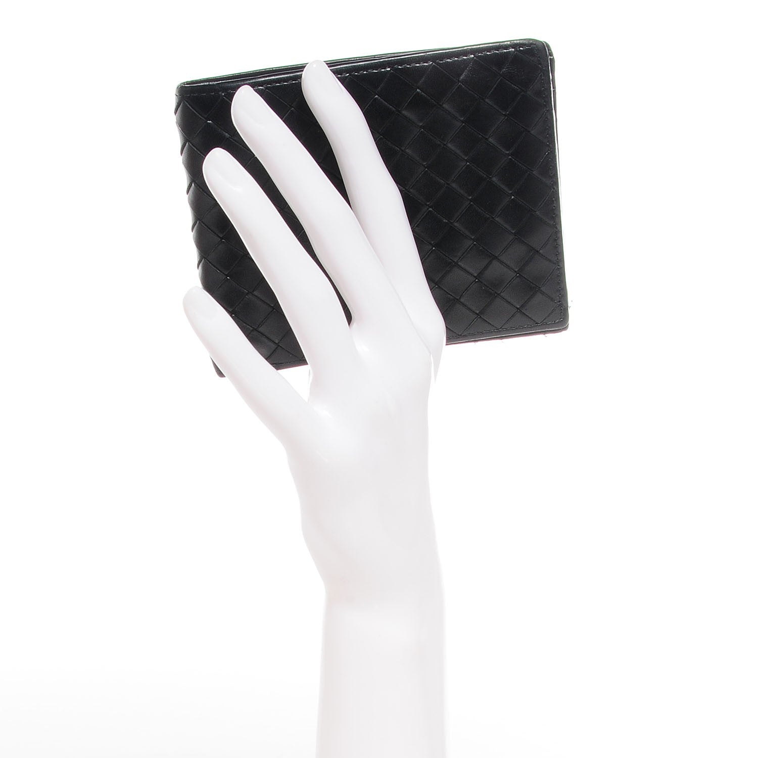Bottega Veneta Intrecciato VN Mens Bi-Fold Wallet Nero Black 2 of 8