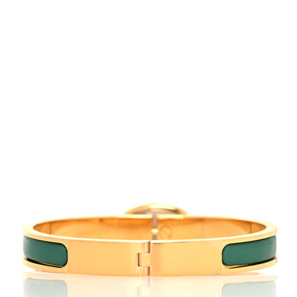 Hermes Enamel Mini Clic Chaine d'Ancre Bracelet Green 3 of 5