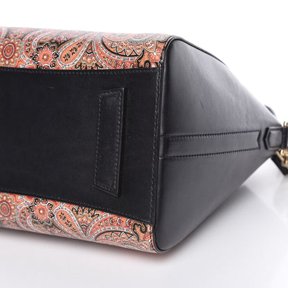 Givenchy Textured Coated Canvas Paisley Print Small Antigona Black 10 of 10
