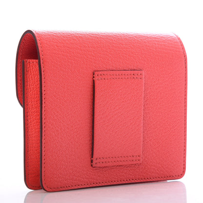 Hermes Chevre Mysore Roulis Slim Wallet Rose Texas 4 of 9
