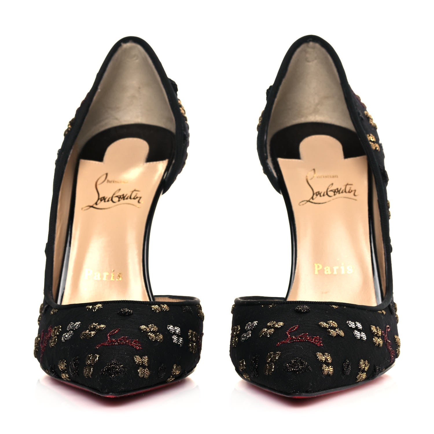Christian Louboutin Jacquard Loubi In The Sky Iriza 100 Pumps 39 Multi Black 2 of 9