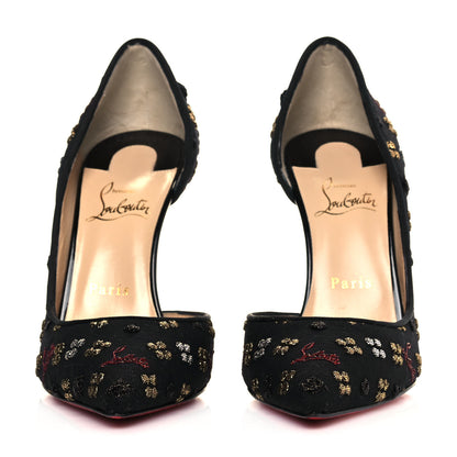 Christian Louboutin Jacquard Loubi In The Sky Iriza 100 Pumps 39 Multi Black 2 of 9