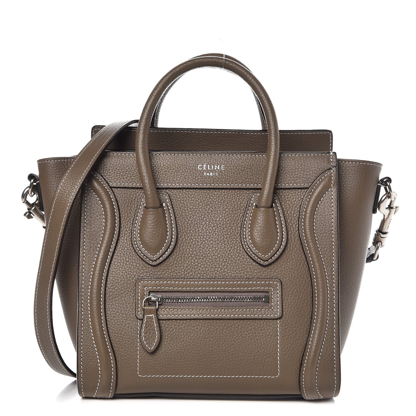 Drummed Calfskin Nano Luggage Souris