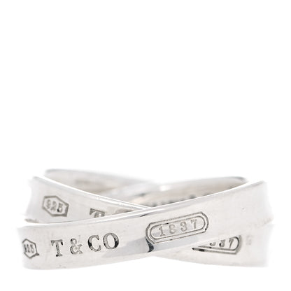 Tiffany Sterling Silver 1837 Interlocking Ring 49 5 1 of 5