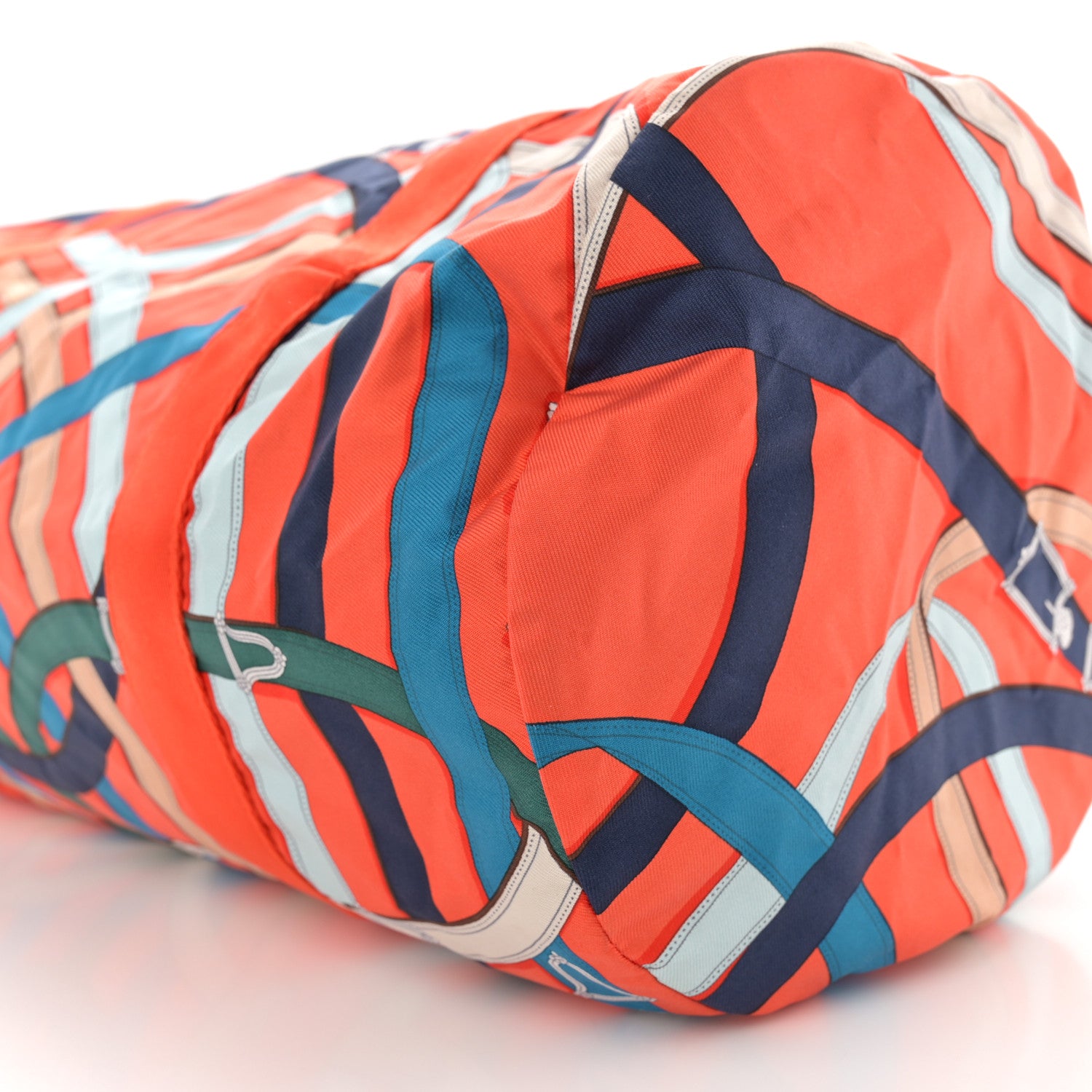 Hermes Silk Barenia Cavalcadour Duffle Orange Poppy Fauve 9 of 10