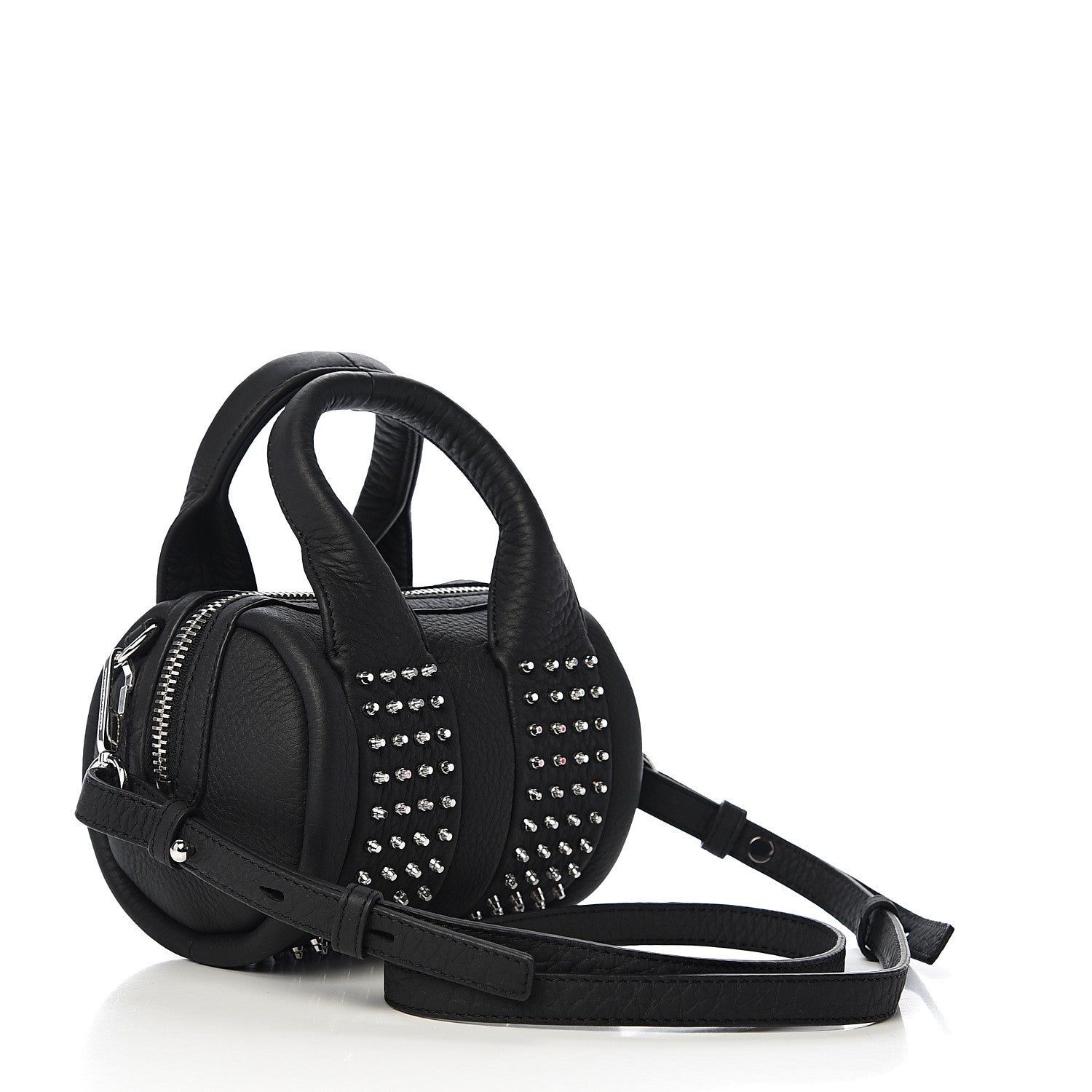 Alexander Wang Calfskin Studded Baby Rockie Matte Black Rhodium Hardware 2 of 9