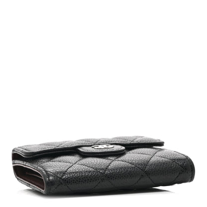Chanel Caviar Quilted Compact Flap Wallet Black 4 of 11