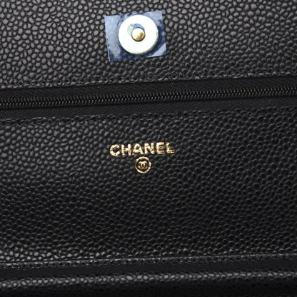 Chanel Caviar Quilted Wallet On Chain WOC Black 4 of 7