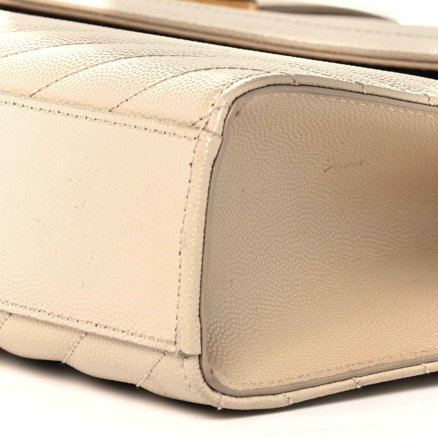 Grain De Poudre Matelasse Chevron Large Monogram Satchel Nude Powder