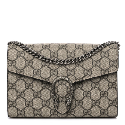 Gucci GG Supreme Monogram Mini Dionysus Chain Wallet Beige Taupe 1 of 10