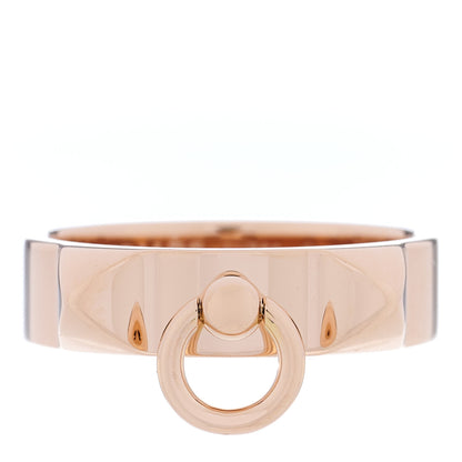 Hermes 18K Rose Gold PM Collier De Chien Ring 53 6.25 1 of 5