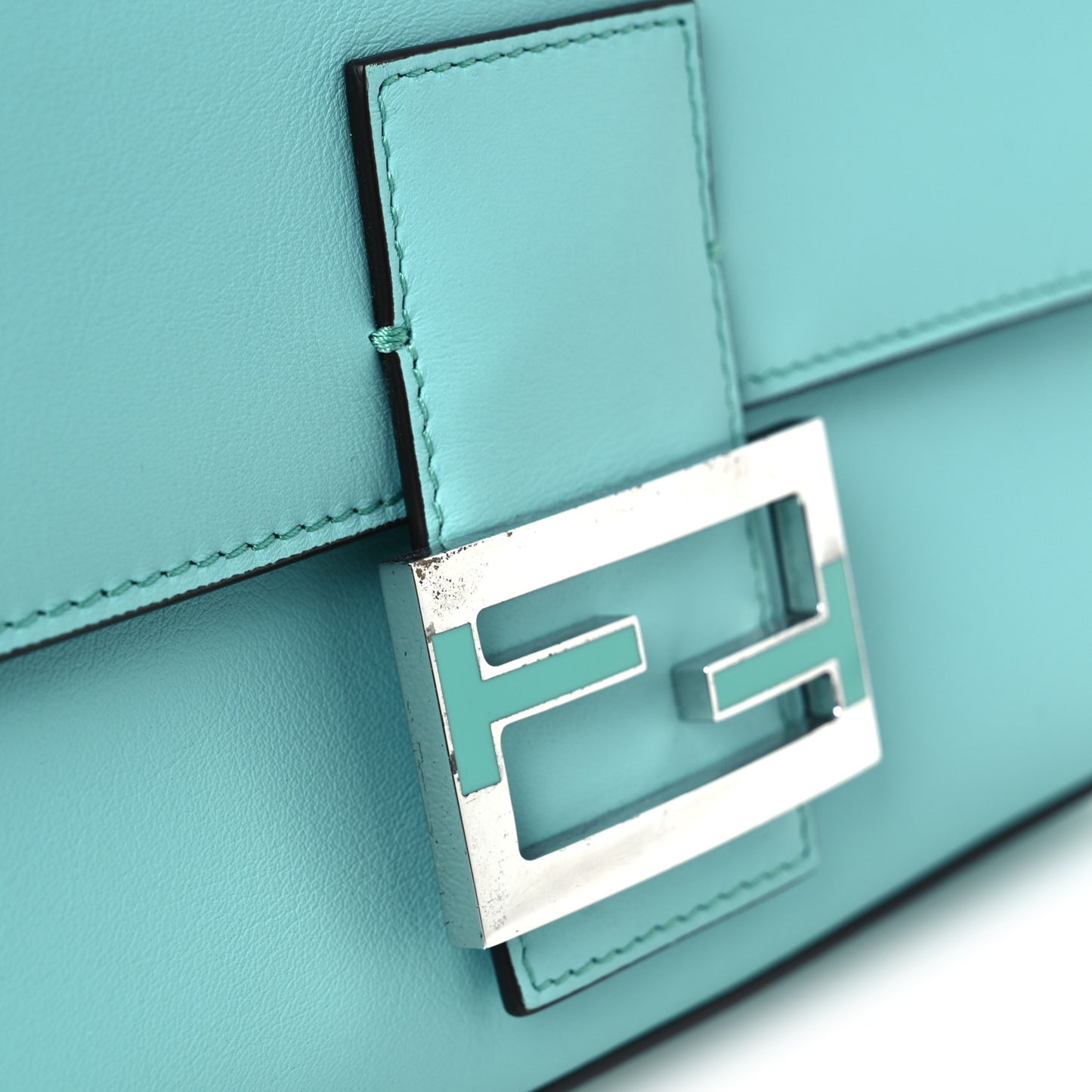 X TIFFANY Nappa Silver Baguette Blue Tiffany Silver