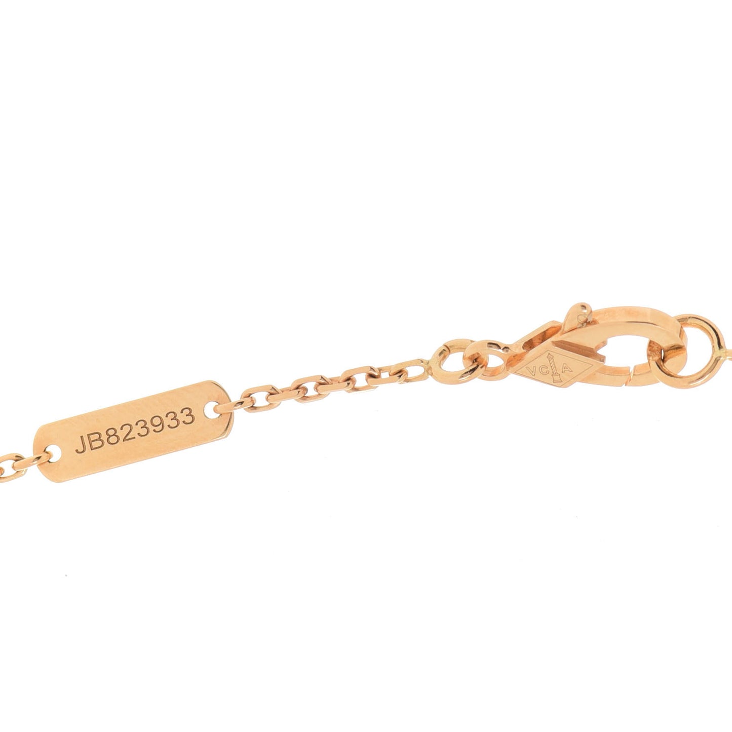 18K Yellow Gold Tiger Eye Vintage Alhambra Pendant Necklace