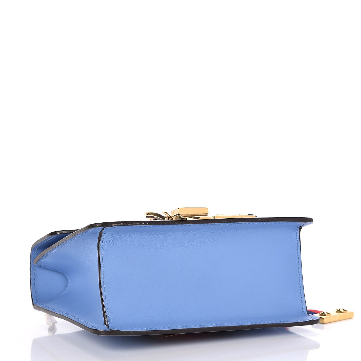 Calfskin Mini Sylvie Chain Shoulder Bag Clear Sky Blue