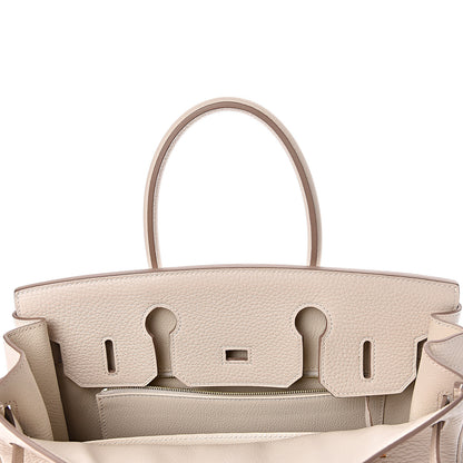 Hermes Taurillon Clemence Birkin 30 Craie 16 of 38
