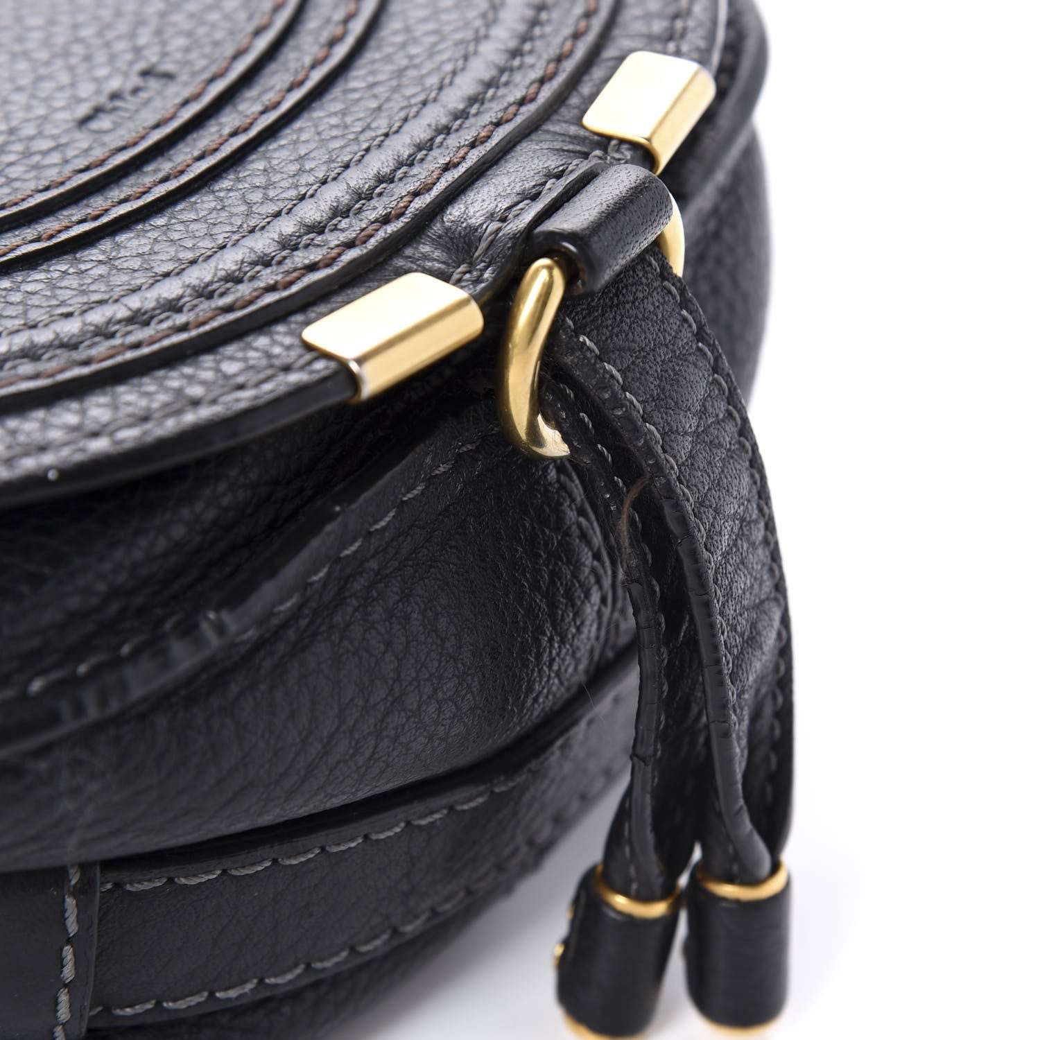 Chloe Calfskin Mini Marcie Round Crossbody Bag Black 11 of 11