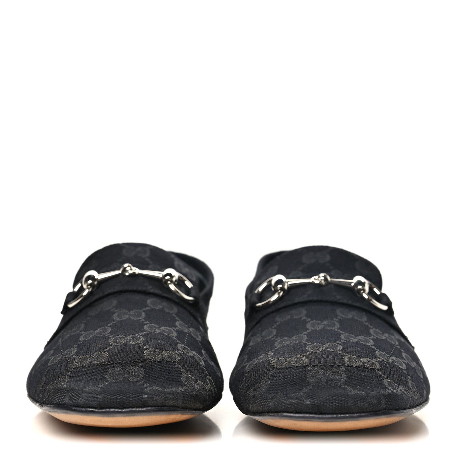 Gucci Monogram GG Canvas Womens Ragazzo Loafers 37.5 Black 3 of 9