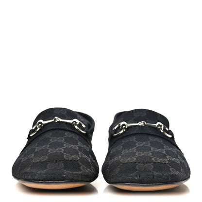 Gucci Monogram GG Canvas Womens Ragazzo Loafers 37.5 Black 3 of 9