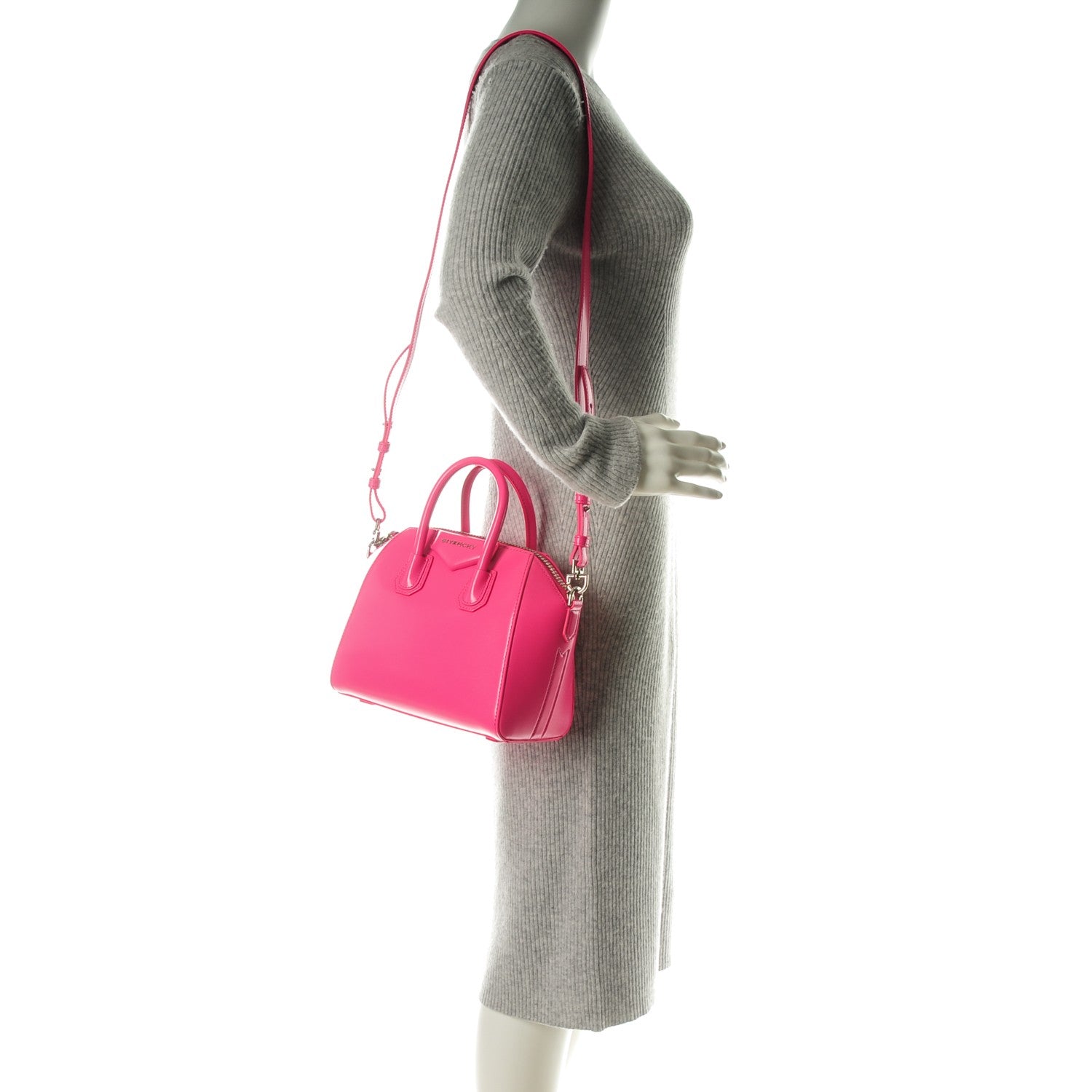 Givenchy Shiny Lord Calfskin Mini Antigona Shocking Pink 2 of 7