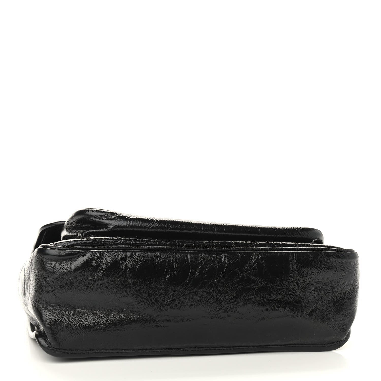 Saint Laurent Crinkled Calfskin Matelasse Monogram Medium Niki Chain Satchel Black 4 of 11